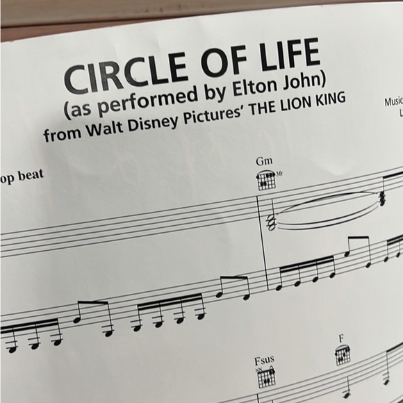 Sheet music The circle of life by Elton John The Lion King - Picture 3 of 3